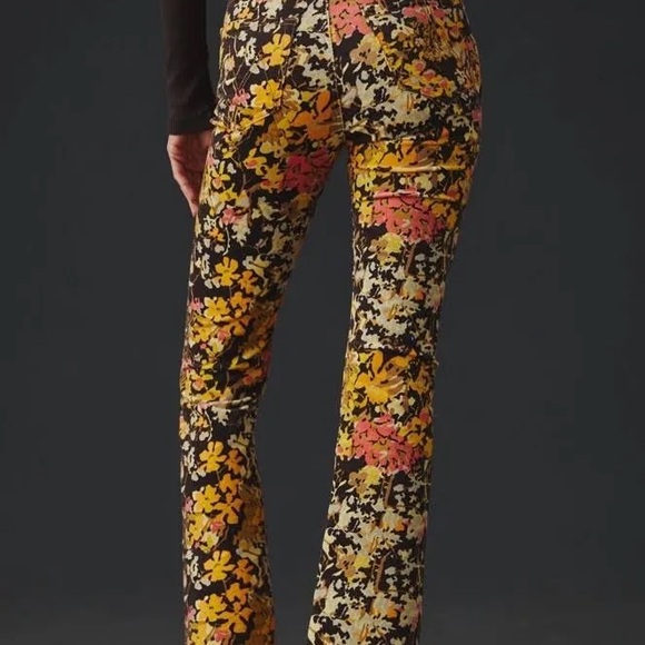 MOTHER The Hustler Ankle Fray Jeans 27 Autumn Floral Rare Print Cropped Straight - Picture 11 of 12